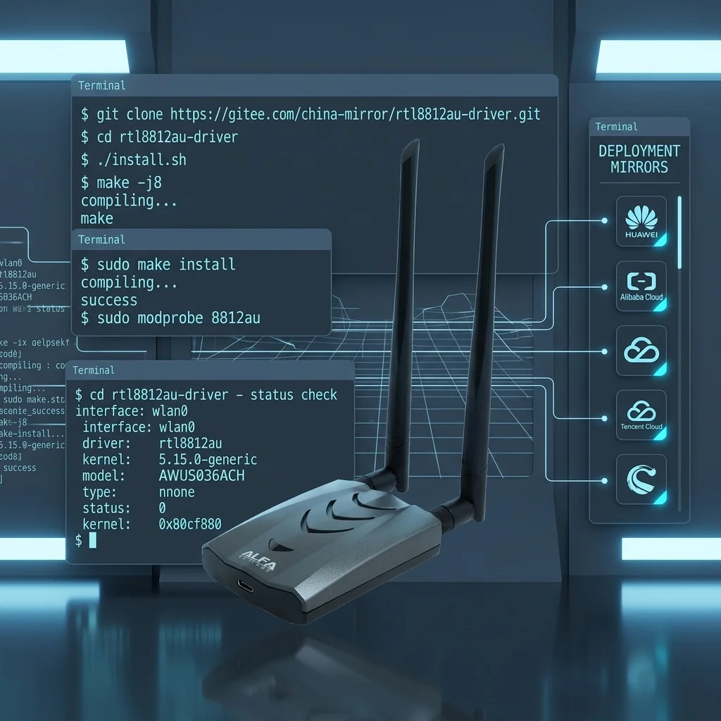 ALFA AWUS036ACH Treiber-Installationsanleitung für China: Kali Linux, Ubuntu, Debian & Raspberry Pi