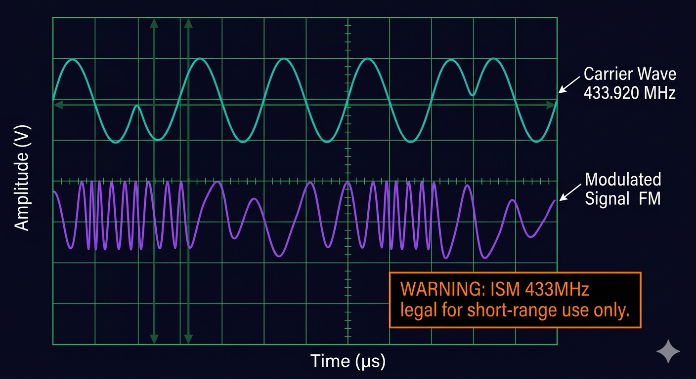 Signal Generator app showing waveform type selector and frequency field