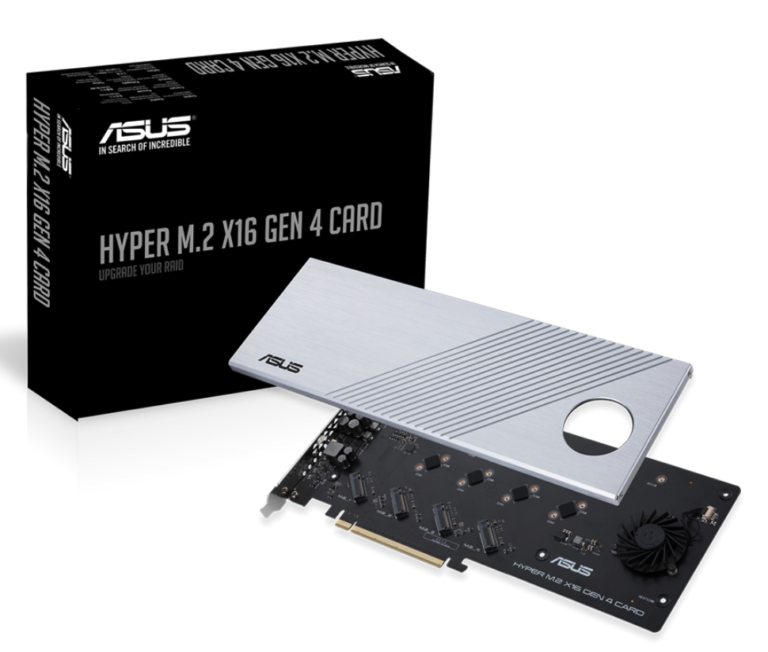 ASUS Hyper M.2 x16 Gen 4 SSD expansion card
